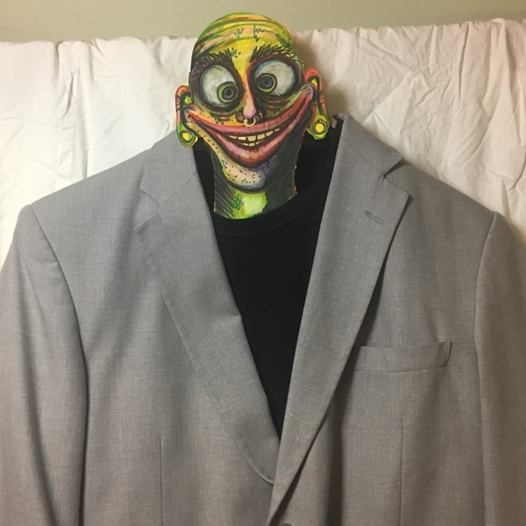 David Taylor Gray Suit Coat 42 Regular - Picture 2 of 4